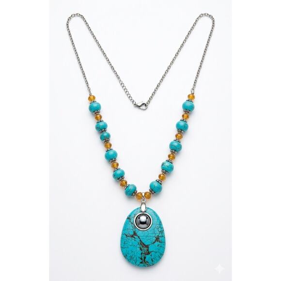 UGC Jewelry - UGC Turquoise Teardrop Pendant